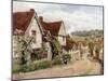 The Village Street, Kersey, Suffolk-Alfred Robert Quinton-Mounted Giclee Print