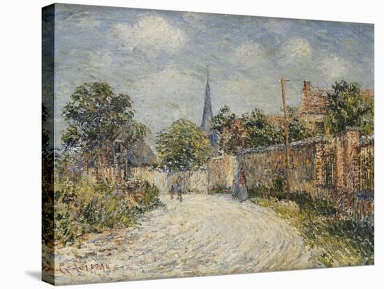 The Village Street; La Rue De Village-Gustave Loiseau-Stretched Canvas