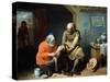 The Village Surgeon, 17Th Century (Oil on Canvas)-David III Ryckaert-Stretched Canvas