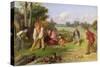 The Village Team, 1856-William Henry Knight-Stretched Canvas