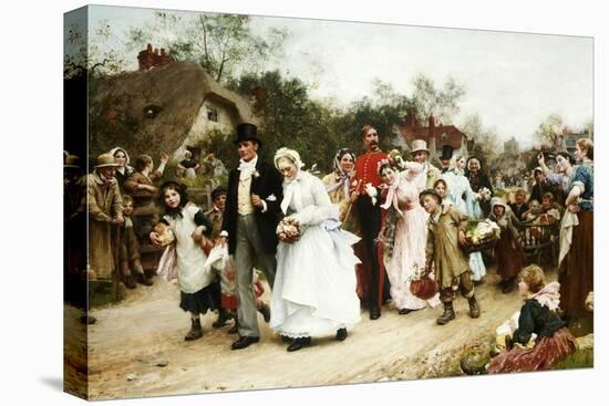 The Village Wedding-Samuel Luke Fildes-Stretched Canvas