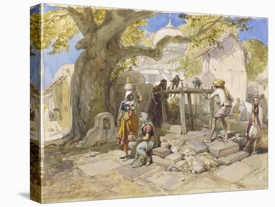 The Village Well, 1864-William 'Crimea' Simpson-Stretched Canvas