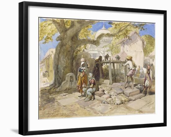 The Village Well, 1864-William 'Crimea' Simpson-Framed Premium Giclee Print