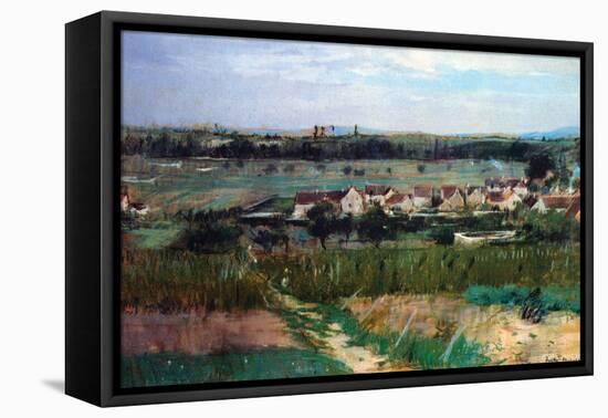 The Village-Berthe Morisot-Framed Stretched Canvas