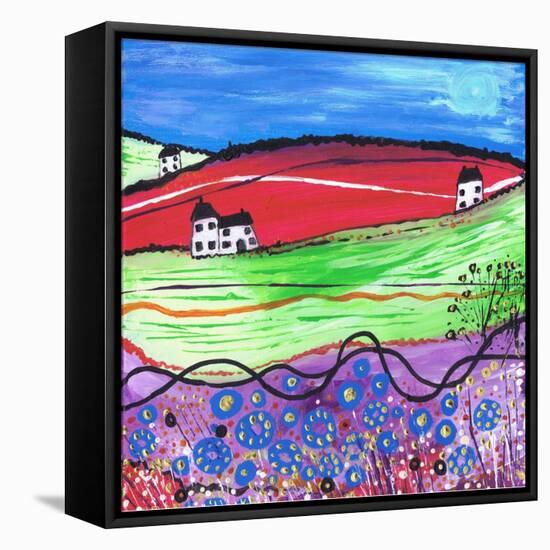 The Village-Caroline Duncan-Framed Stretched Canvas