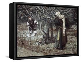 The Vine Dresser and the Fig Tree-James Tissot-Framed Stretched Canvas