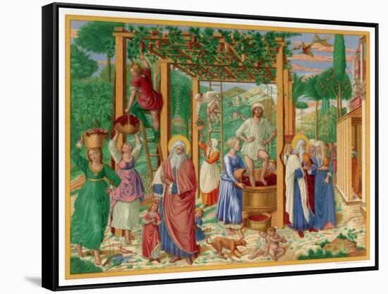 The Vintage and Drunkenness of Noah, 1469-1484-Franz Kellerhoven-Framed Stretched Canvas
