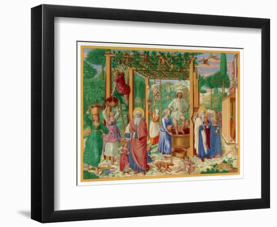 The Vintage and Drunkenness of Noah, 1469-1484-Franz Kellerhoven-Framed Giclee Print