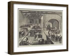 The Vintage of Medoc, Cuvier or Pressing-House at Chateau D'Estournel-null-Framed Giclee Print
