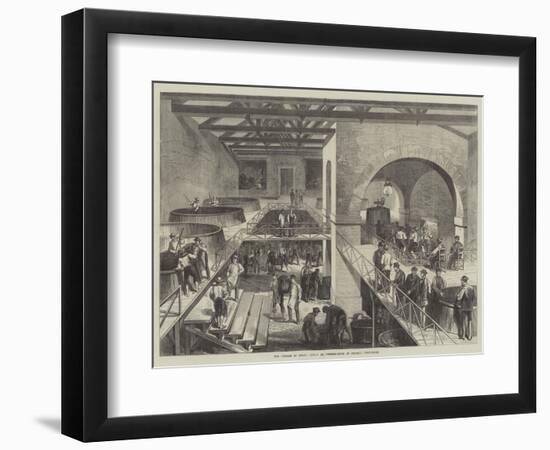 The Vintage of Medoc, Cuvier or Pressing-House at Chateau D'Estournel-null-Framed Giclee Print