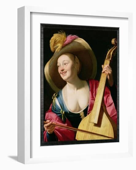 The Viola-Da-Gamba Player-Gerrit van Honthorst-Framed Giclee Print