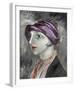 The Violet Hat-Sigrid Hjerten-Framed Giclee Print