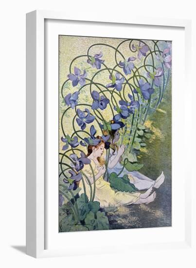 The Violets, Lively Flowers, 1897-Firmin Etienne Bouisset-Framed Premium Giclee Print