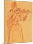 The Violin, 1894 (Pencil and Red Chalk on Paper)-Berthe Morisot-Mounted Giclee Print
