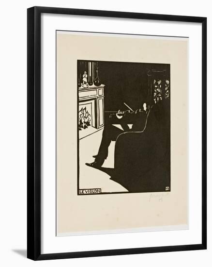 The Violin, from the Series 'Musical Instruments', 1896-97-Félix Vallotton-Framed Premium Giclee Print