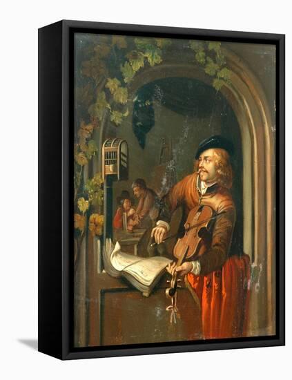 The Violin Player-null-Framed Stretched Canvas