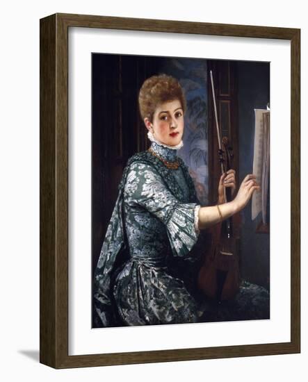 The Violinist, 1886-George Adolphus Storey-Framed Giclee Print