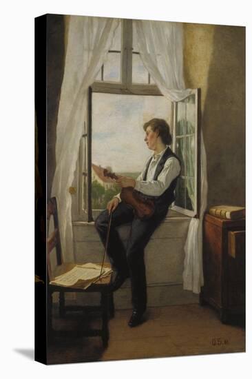 The Violinist at the Window, 1861-Otto Franz Scholderer-Stretched Canvas