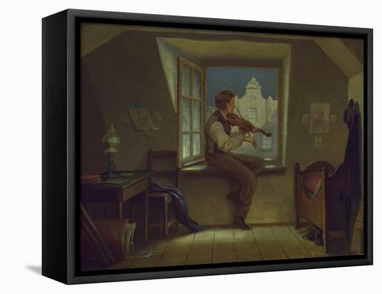 The Violinist at the Window, about 1860-Moritz Von Schwind-Framed Stretched Canvas