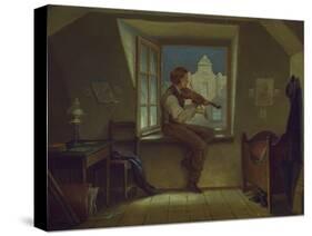 The Violinist at the Window, about 1860-Moritz Von Schwind-Stretched Canvas