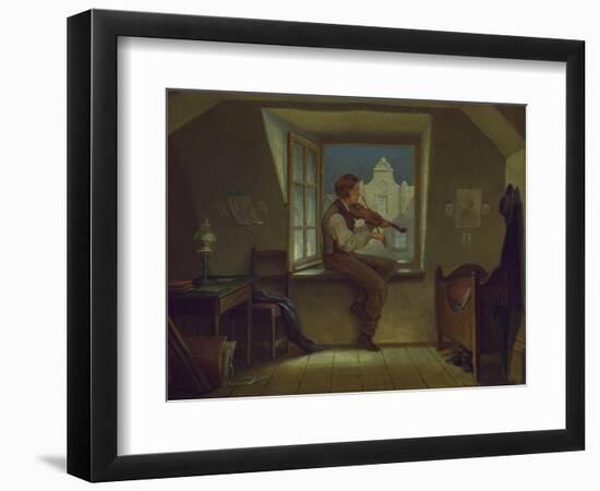 The Violinist at the Window, about 1860-Moritz Von Schwind-Framed Giclee Print