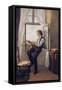 The Violinist at the Window-Franz Otto Scholderer-Framed Stretched Canvas