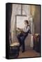 The Violinist at the Window-Franz Otto Scholderer-Framed Stretched Canvas