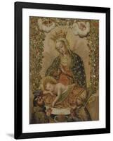 The Virgin Adoring the Christ Child with Two Saints, 18th century-Cuzco School-Framed Giclee Print