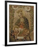 The Virgin Adoring the Christ Child with Two Saints, 18th century-Cuzco School-Framed Giclee Print