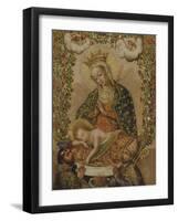 The Virgin Adoring the Christ Child with Two Saints, 18th century-Cuzco School-Framed Giclee Print