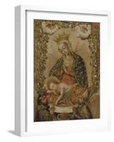 The Virgin Adoring the Christ Child with Two Saints, 18th century-Cuzco School-Framed Giclee Print