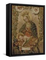 The Virgin Adoring the Christ Child with Two Saints, 18th century-Cuzco School-Framed Stretched Canvas