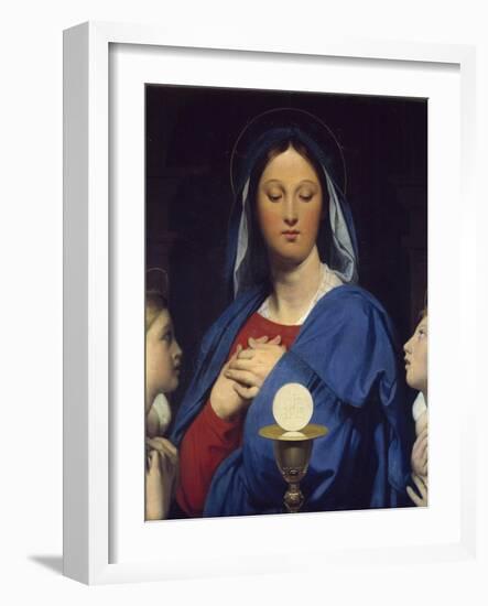 The Virgin Adoring the Host by Jean Auguste Dominique Ingres-null-Framed Giclee Print