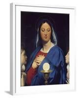 The Virgin Adoring the Host by Jean Auguste Dominique Ingres-null-Framed Giclee Print