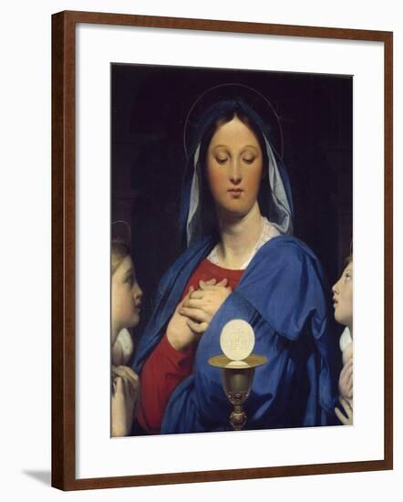 The Virgin Adoring the Host by Jean Auguste Dominique Ingres-null-Framed Giclee Print