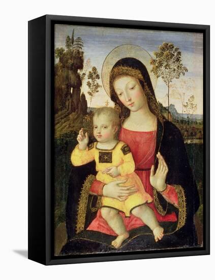 The Virgin and Child, 15th Century-Bernardino di Betto Pinturicchio-Framed Stretched Canvas