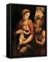 The Virgin and Child Adored by St Jerome-Luis De morales-Framed Stretched Canvas