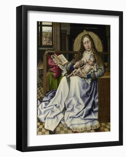 The Virgin and Child before a Firescreen, C. 1440-Robert Campin-Framed Giclee Print
