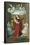 The Virgin and Child Between Angels-null-Framed Stretched Canvas