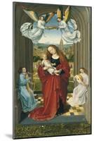 The Virgin and Child Between Angels-null-Mounted Giclee Print