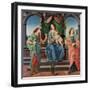 The Virgin and Child between Saint John and Saint Sebastian (Oil on Panel)-Lorenzo di Credi-Framed Giclee Print