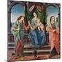 The Virgin and Child between Saint John and Saint Sebastian (Oil on Panel)-Lorenzo di Credi-Mounted Giclee Print