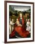 The Virgin and Child between two Angels, 1480-1490-Hans Memling-Framed Giclee Print