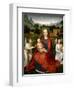 The Virgin and Child between two Angels, 1480-1490-Hans Memling-Framed Giclee Print