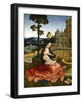 The Virgin and Child by a Fountain-Bernard van Orley-Framed Giclee Print