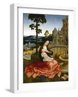 The Virgin and Child by a Fountain-Bernard van Orley-Framed Giclee Print