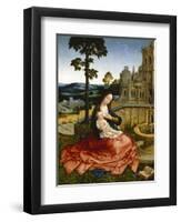 The Virgin and Child by a Fountain-Bernard van Orley-Framed Premium Giclee Print