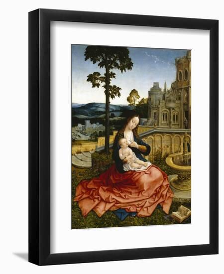The Virgin and Child by a Fountain-Bernard van Orley-Framed Premium Giclee Print