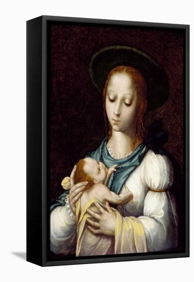 The Virgin and Child, C. 1567-Luis De morales-Framed Stretched Canvas