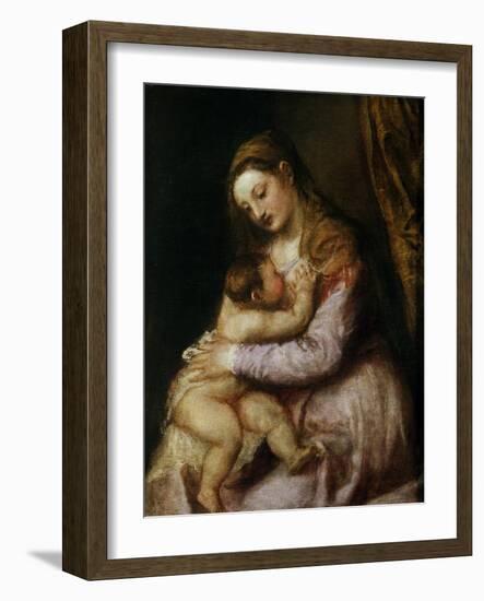 The Virgin and Child, c.1570-76-Titian (Tiziano Vecelli)-Framed Giclee Print